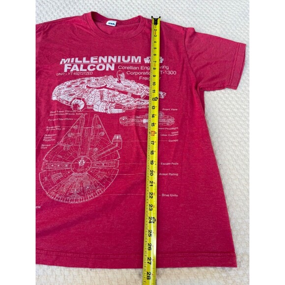 Star Wars Millennium Falcon Graphic Tee Shirt Short Sleeve T-Shirt Mens Large - Picture 14 of 14